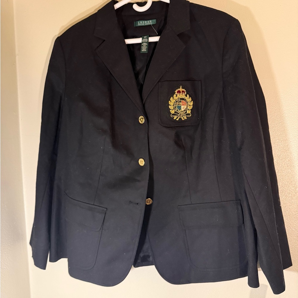 Ralph Lauren Black Blazer with Crest